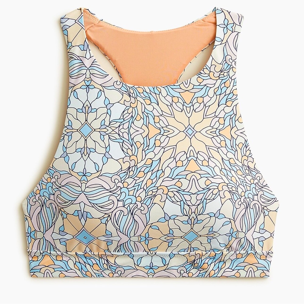 J. Crew Active Swim Set Top & Bottom Kaleidoscope Print Size XXS